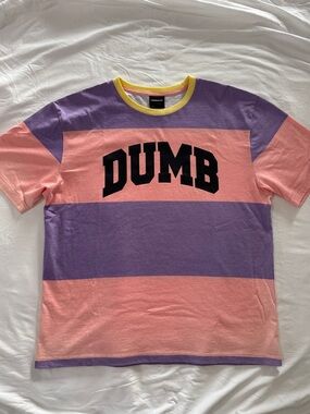 Dumbgood “dumb” striped t-shirt